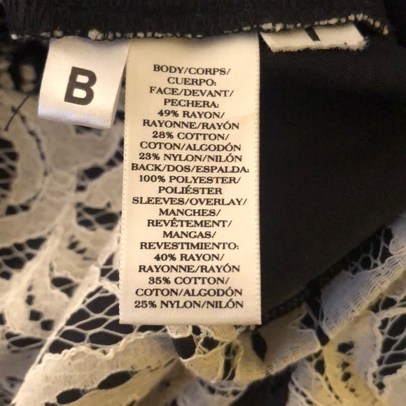 Ann Taylor black&white lace top EUC!! - Picture 8 of 8